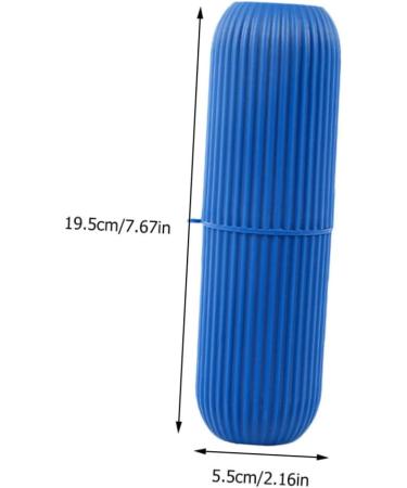 Lalafina Travel Toothbrush Covers - Portable Blue Toothbrush Holder for Kids & Adults | 8-Pack Travel Toothpaste & Toothbrush Case | Ideal for Camping & Travel - Buy Online on GoSupps.com