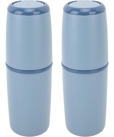 Stylish Dark Blue Travel Toothbrush Case - Hygienic & Portable Toothpaste Holder for Outdoor Adventures | International Shipping - Buy Online on GoSupps.com