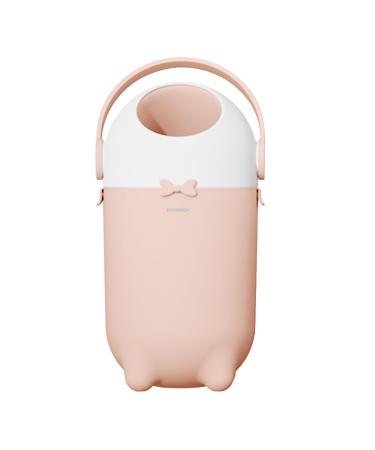 BOOMJOY Diaper Pail for Baby Plastic Odor-Proof Baby Diaper Pail No Refill Costs Normal Bags Can Be Used Pink