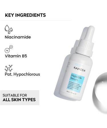 S rum Kanzen Skincare Hyposilk l Acide Hypochloreux Prot ge la Peau et R duit les Rougeurs et Irritations Convient aux Peaux Sujettes aux Imperfections Formule Absorption Rapide 30ml - Buy Online on GoSupps.com