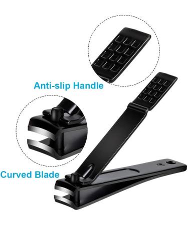 Stainless Steel Nail Clippers Toe Nail Clippers for Thick Nails Toenail Clippers for Men and Women Sharp and Study Nail Cutter Black - Buy Online on GoSupps.com