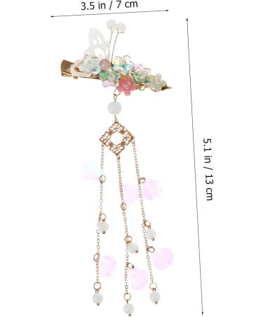 MAGICLULU 2 Pairs Butterfly Hair Clip Womens Hair Accessories Barrettes for Tassel Hair Clips Hair Stick for Lady Chinese Hair Barrettes Tassel Headdress Hairpin Miss Metal Alloy - Buy Online on GoSupps.com