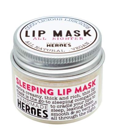 Handmade Heroes Overnight Lip Sleeping Mask  Lip Balm and Lip Moisturizer | Lip Mask for Chapped Lips  Cracked Lips  Dry lips  Wrinkle Lips for Women and Men. Soften and hydrates dry cracked lips with mango butter and jo...