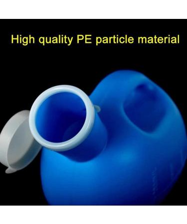 2000ml Male Urinal Bottle with Cover - Portable Incontinence Solution for Seniors, Travel, Camping - Blue - Buy Online on GoSupps.com