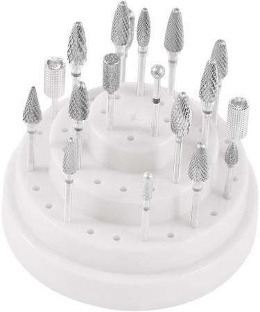 SKISUNO Nail Bit Holder 1pc 48 Nail Bit Organizer Nail Grinding Head Nail Bit Stand Teeth Gems Kit Manicure Drill Bits Holder Nail Drill Bit Organizer Display White Multicolor Bracket Box Size 1 White - Buy Online on GoSupps.com