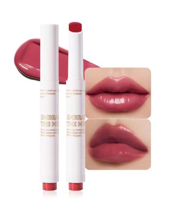 Moisturizing Solid Lipstick Non Sticky Lipstick Moisturizing Lipstick Glossy Tinted Lip Balm Long Lasting Non-Stick Lip Gloss Cute Makeup High-gloss for Plumper Looking Lips Vegan Sweet Cold Rose(01#) 01#Sweet Cold Rose