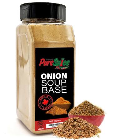 PureSpice Onion Soup Base 600 Grams | Restaurant Grade Vegan Kosher Powder Seasoning | Premium Flavor for Cooking Meat Steak Rub and Sauce (Onion Soup Base)