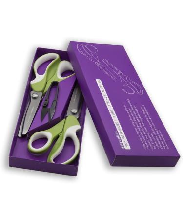 Astrophos Pinking Shears Set (2 PCS) - Serrated & Scalloped Zig-zag Scissors for Fabric, Leather & Paper - AP-002-B Green - Buy Online on GoSupps.com