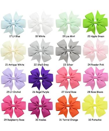 Hair Clips 40 color grosgrain ribbon bow hairpin color solid color girl hairpin hairpin bow Blue Hair Clips (Size : Champagne) - Buy Online on GoSupps.com