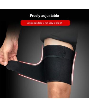 Keenso Thigh Brace Support - Adjustable Compression Sleeve for Men & Women | Best Thigh Support (Black) - International Shipping - Buy Online on GoSupps.com