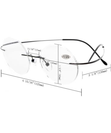 Eyekepper Titanium Rimless Round Reading Glasses - Silver Circle Readers +3.00 | International Shipping Available - Buy Online on GoSupps.com