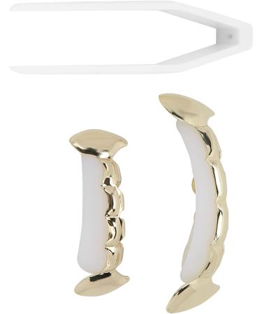 Verdant Touch Hip Hop Teeth Decoration - Reusable Copper False Teeth Set for Halloween & Festivals - Buy Online on GoSupps.com