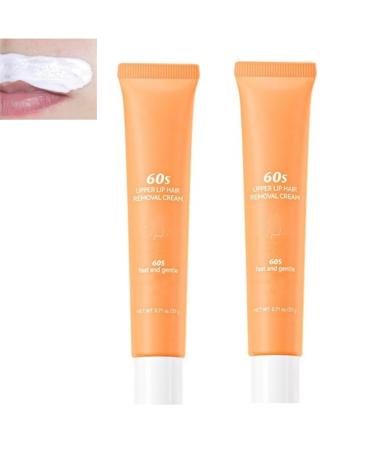 ZHJZGS Pack of 2 upper lip hair removal creams - Painless and gentle - Fast 60s-style hair removal for body face and lips - For all skin types - Smoothes quickly