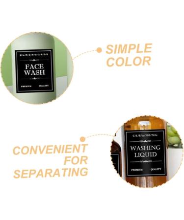 Beavorty 12 Sheets Dispensing Bottle Label Nail Sticker Waterproof Stickers Skincare Tag Self Adhesive Labels Stickers Bathroom Sticker Bathroom Labels Stickers Pvc Self-adhesive 8.00X7.00X0.10CM Black - Buy Online on GoSupps.com
