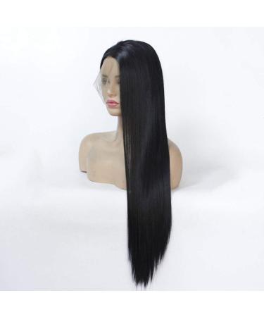 High-Quality Synthetic Black Lace Front Wigs - Long 26in 13x4 Heat-Resistant Replacement Wigs for Women - Buy Online on GoSupps.com