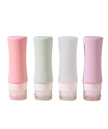 omoigawa Travel toilet bottle set TSA approved travel 3OZ container leak proof travel container without BPA travel cosmetics shampoo and lotion can be refilled 4-color set.