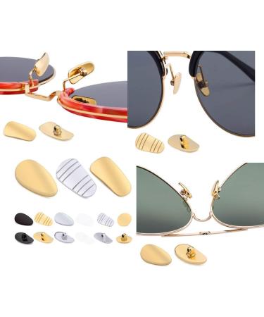 MARABO Silicone Nose Pads - Non-Slip Eyeglass Nose Pads (1 Pair) - Comfortable Durable Gold - Buy Online on GoSupps.com