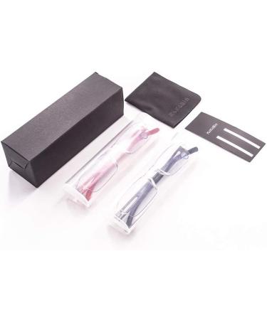 Kokobin 2-Pack Frameless Reading Glasses +3.0 Diopters | Anti-Blue Light Visual Aid for Men & Women - Optimal Clarity & Comfort - Buy Online on GoSupps.com