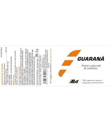 Guarana Power 450 mg - 60 Vegetable Capsules | Boost Energy Emotional Balance & Brain Function | 12% Caffeine for Weight Support - Buy Online on GoSupps.com