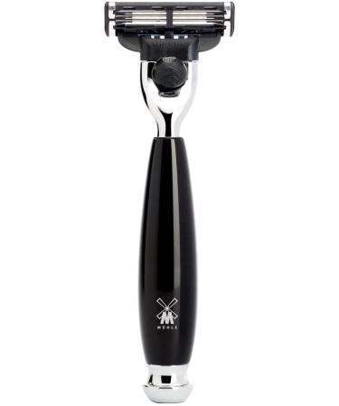 M HLE Vivo Shaving Set - Badger Hair Black Precious Resin Compatible with Gillette Blades - Premium International Shipping - Buy Online on GoSupps.com