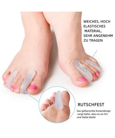 Toe Spreader for Hallux Valgus | Silicone Toe Separator & Bunions Relief | 8 Pack Overlapping Toe Spacer - Buy Online on GoSupps.com