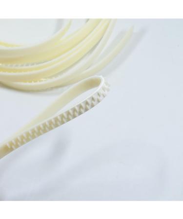 10mm Thin Plastic Hair Ties - Single-Colored Narrow Hair Bands | Tinkering Hair Accessories - White - Buy Online on GoSupps.com