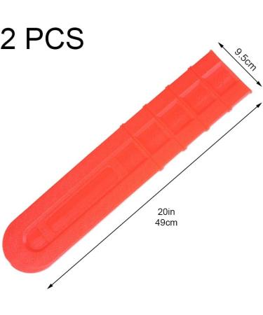 2pcs 20 Inch Chainsaw Chain Cover Plastic Chainsaw Bar Blade Protective Cover Scabbard Guide Plate Scabbard Cover for Garden Tools - Buy Online on GoSupps.com