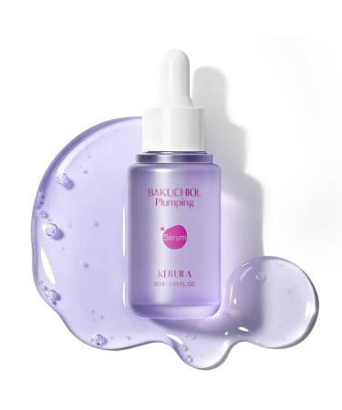 Bakuchiol Plumping Face Serum Natural Retinol Alternative Serum For Face Vitamin Illuminating Serum For Sensitive Skin With Niacinamide & Hyaluronic Acid Pore & Wrinkle Korean Skin Care
