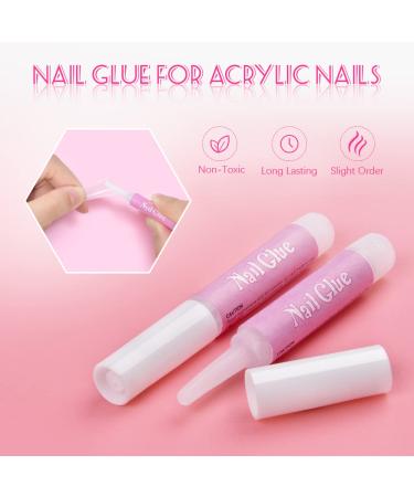 500Pcs IKOCO Natural Coffin Nail Tips Set with Accessories - Ballerina False Nails Kit for Salons and DIY Nail Art - Half Cover White Acrylic Nails - Buy Online on GoSupps.com