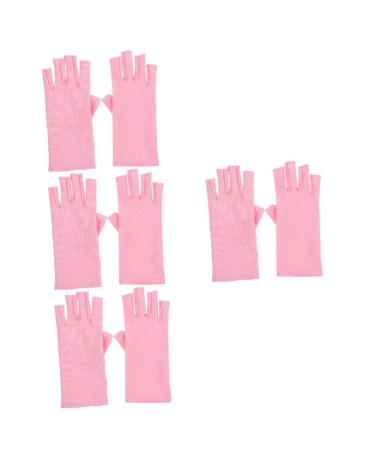 FRCOLOR 4 Pairs Nail Gloves Uv Shield Mittens Nail Art Gloves Nail Molding Gel Nail Art Salon Gloves Moisturizing Gloves Anti-uv Gloves for Gel Nail Lamp Nail Supplies Manicure Spandex