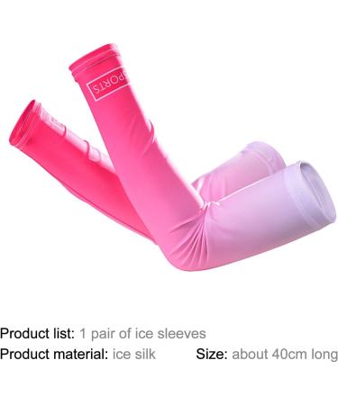WskLinft 1 Pair Arm Sleeve -pilling Breathable Fine Stitching Quick-drying Arm Sleeve for Exercise Pink - Buy Online on GoSupps.com