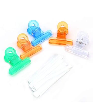 Nail Extension Fiberglass 5 pieces Nail Art Clamps and 10 pieces Manicure Extend Form Acrylic Tips for Home and Nail Studio