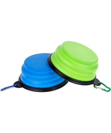Faburo Foldable Travel Dog Food Dispensers - 2 Pack Leak-Proof Silicone with Training Clicker - Perfect for International Pet Travel - Buy Online on GoSupps.com