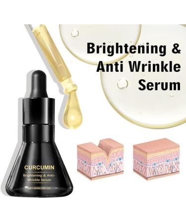  REPWEY Curcumin Brightening & Anti-Wrinkle Serum Turmeric Serum Anti-Aging Face Serum Turmeric Dark Spot Corrector Serum Brightening & Anti-Aging Facial Serum for All Skin Types (1 pcs) - Buy Online on GoSupps.com