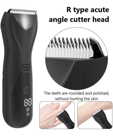 Pro Hair Clipper Body Hair Trimmer for Men Electric Balls Trimmer Body Groomer and Pubic Groin Hair Remover Waterproof LED Display Beard Shaver With Box - Buy Online on GoSupps.com