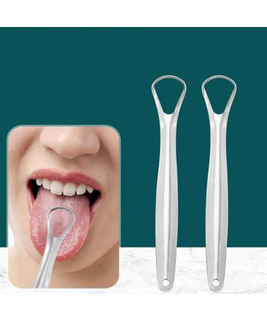 Stainless Steel Tongue Scraper for Adults - Portable Tongue Cleaner Reduces Bad Breath & Freshens Breath - Buy Online on GoSupps.com
