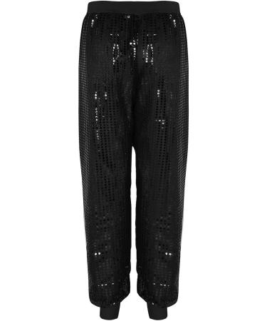 iiniim Glitter Sequins Women's Jogger Pants - Hip Hop Dance Costume Harem Trousers - Buy Online on GoSupps.com