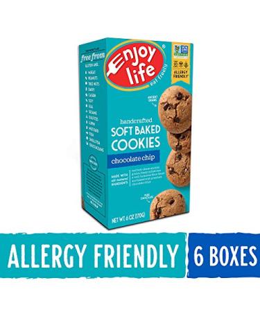 Enjoy Life Chocolate Chip Soft Baked Cookies - Gluten Free, Vegan & Nut Free - 6 Pack (36 oz) - Buy Online on GoSupps.com