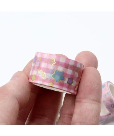 VEYLIN 10Rolls Gold Foil Washi Tape  Pastel Decorative Masking Tape for Gift Wrappings Pink Gold - Buy Online on GoSupps.com
