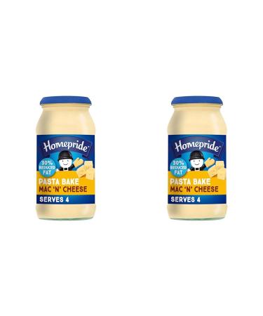 Homepride 30% Reduced Fat Creamy Mac 'n' Cheese Pasta Bake Sauce 485 g Jar (Pack of 2) - Buy Online on GoSupps.com