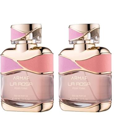 Armaf La Rosa Pour Femme Eau De Parfum 100ML For Her Floral Fragrance Perfume For Women La Via (Pack of 2) 3.4 Fl Oz (Pack of 2)