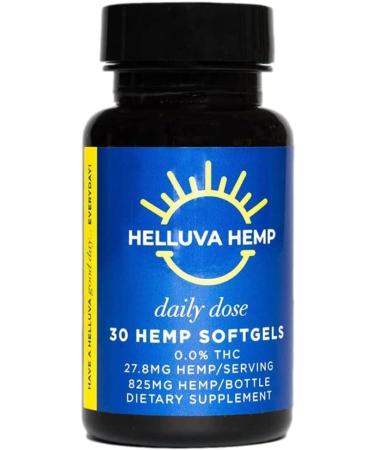 Helluva Hemp Oil Soft Gels 825mg - 100% USA Made - 30 Count | Premium Quality Hemp Supplement - Buy Online on GoSupps.com