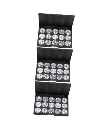 Beavorty 3pcs 15 Eyeshadow Travel Cosmetic Case Empty Makeup Empty Cosmetic Eye Shadow Foundation Concealer 1 count (Pack of 1) Silverx3pcs