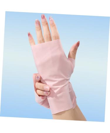 Healeved 4 Pairs Ice Silk Nail Gloves Sun Block Driving Gloves Outdoor Gloves Gel Gloves for Sun Protection for Women Nail Light Nail Art Supplies Miss Pink Sleeve Nylon - Buy Online on GoSupps.com