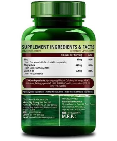 ZMA Nighttime Recovery Supplement - 120 Veg Tablets | Zinc + Magnesium Aspartate Formula - Buy Online on GoSupps.com