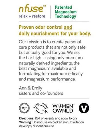 nfuse Natural Magnesium Roll-On Deodorant | Lavender - Aromatherapeutic & Relaxing Formula - Buy Online on GoSupps.com