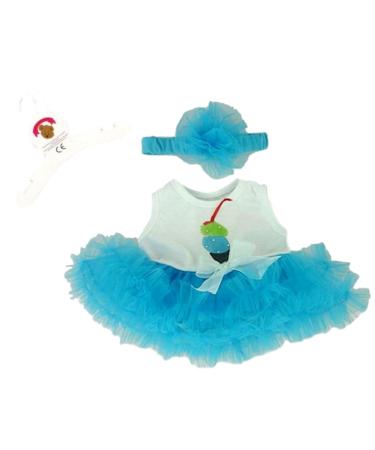 Build Your Bears Wardrobe 5060322144054 Ice cream Tutu Dress + Shoes Teddy Bear Clothes Blue