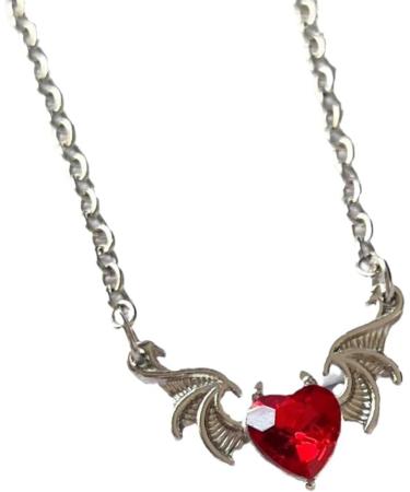 Kuaiyiju Gothic Heart Devil Wing Choker Necklace - Violet Alloy Party Jewelry - Buy Online on GoSupps.com