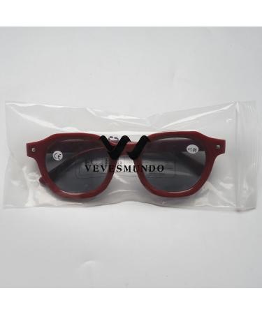 Vevesmundo Women s Retro Round Sunglasses - Blue Light Filter Reading Glasses with 1.0x Visual Strength & UV Protection - Yellow Sunny Glasses for Eye Health - Buy Online on GoSupps.com