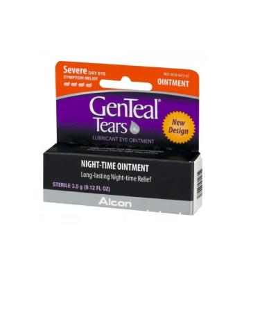 GenTeal Tears Lubricant Eye Ointment Night-Time Ointment 0.12 Fl Oz (Pack of 3)